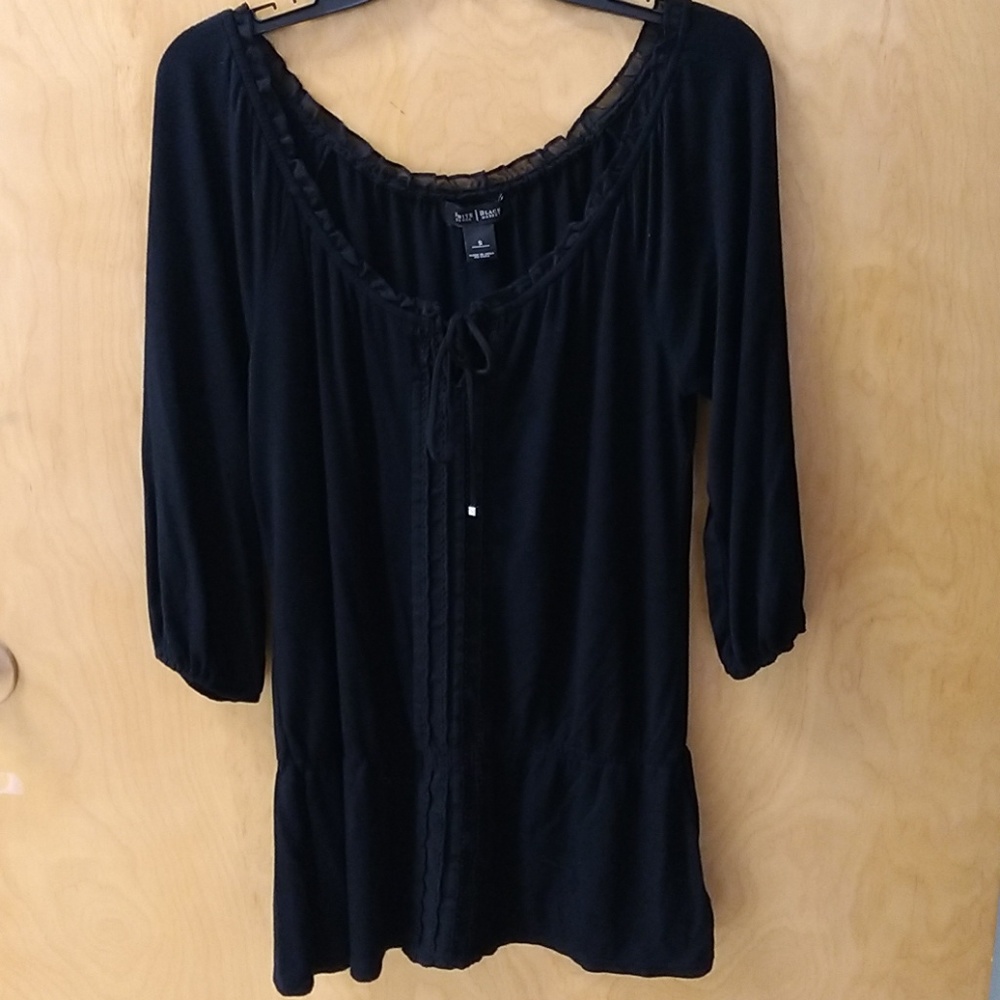 White House Black Market Women's Black Tunic